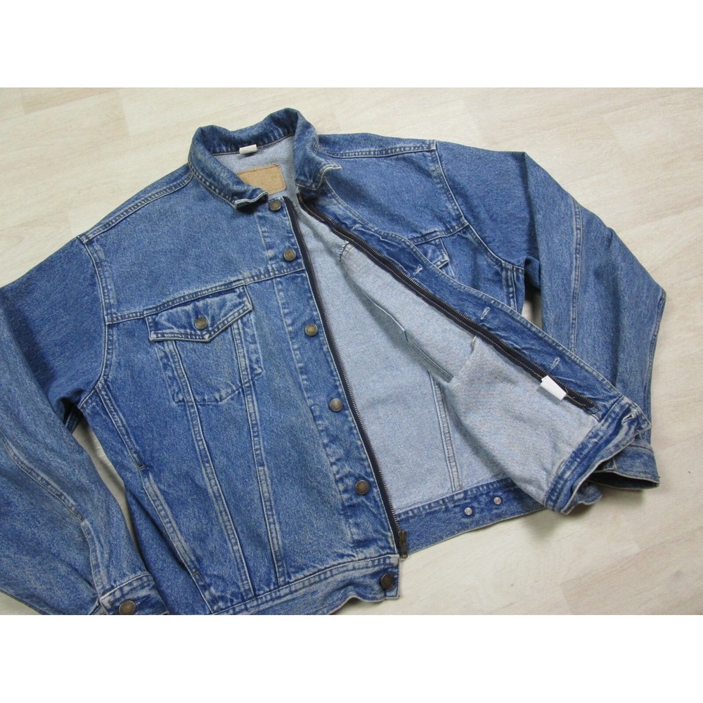 Gap Denim Trucker Jacket Mens (M) Full‎ Zip & Button Vintage 1980s Jean Jacket